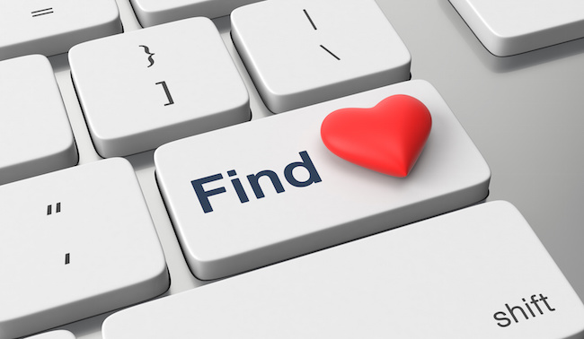 Find love text on keyboard button